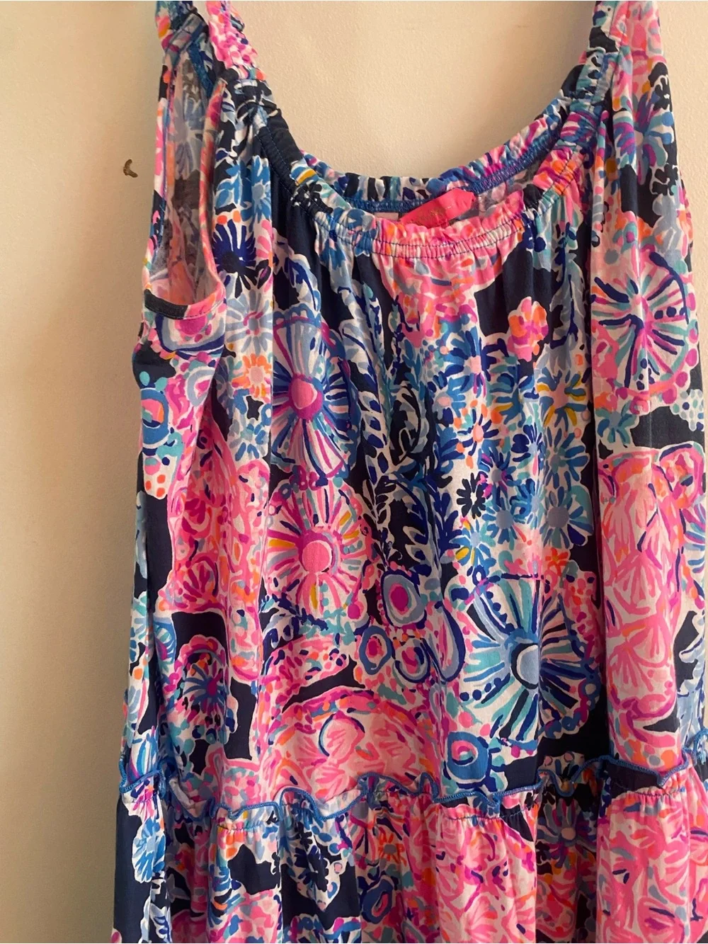 Lilly Pulitzer Pink, Navy & Blue Floral Sundress - Picture 11 of 12